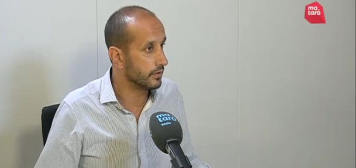 El president del Consell Comarcal del Maresme durant l’entrevista a Mataró Audiovisual