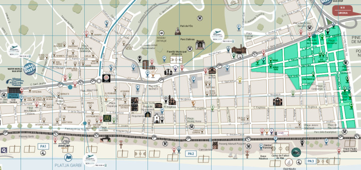 Aquest és el mapa de carrers on es planteja la implementació de la zona verda