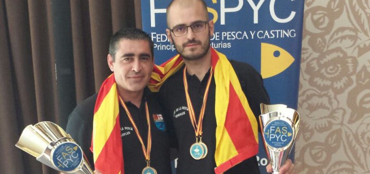 Ivan Mora i Dani Cobo, s'han proclamat campions d'Espanya de Pesca (Foto: Penya Llobarrera)