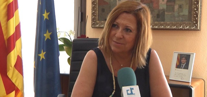 Montserrat Candini durant l'entrevista amb RCTV