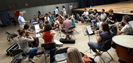 Assajos previs a la representació de l’òpera escenificada "Cavalleria Rusticana"