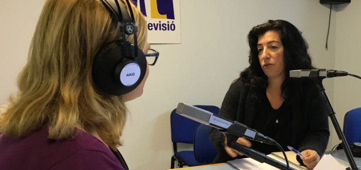 La presidenta de Dones de Calella en una entrevista a Ràdio Calella TV