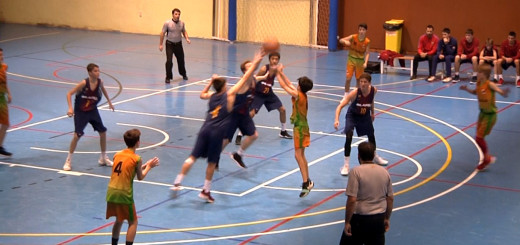 Partit entre el Barça i el CB Calella en categoria infantil