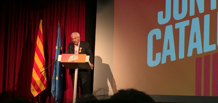 Ferran Mascarell, ex delegat de la Generalitat a Madrid, a l'acte de Junts per Catalunya