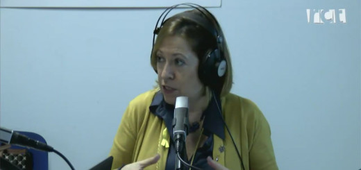 Montserrat Candini, aquest matí als estudis de Ràdio Calella Televisió