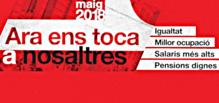 Cartell de la manifestació de l'1 de maig. Font: UGT