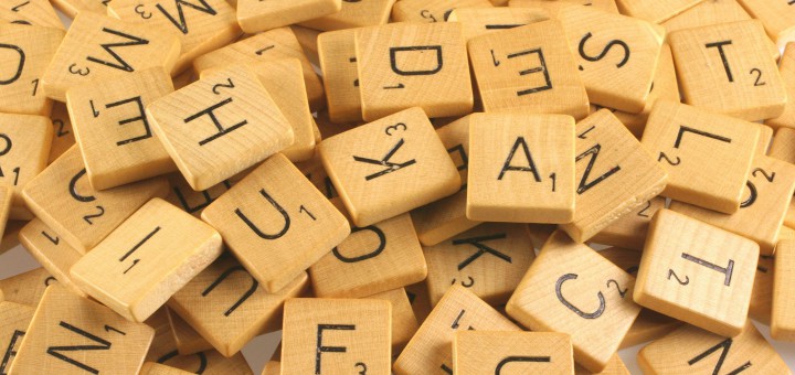 Scrabble, Scrabblesteine mit Buchstaben