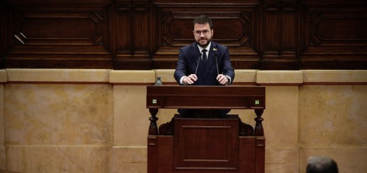Pere Aragonès durant el ple d'investidura al Parlament