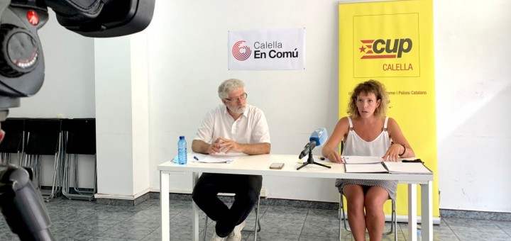 Sebastián Tejada (CEC) i Núria Freixas (CUP) han explicat que els recursos contra el projecte de l'Aldi inclouen mesures cautelars
