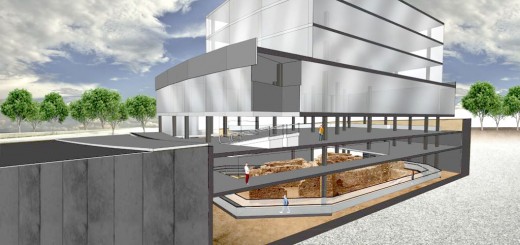 Recreació del projecte de museïtzació del jaciment del Roser sota el supermercat Aldi