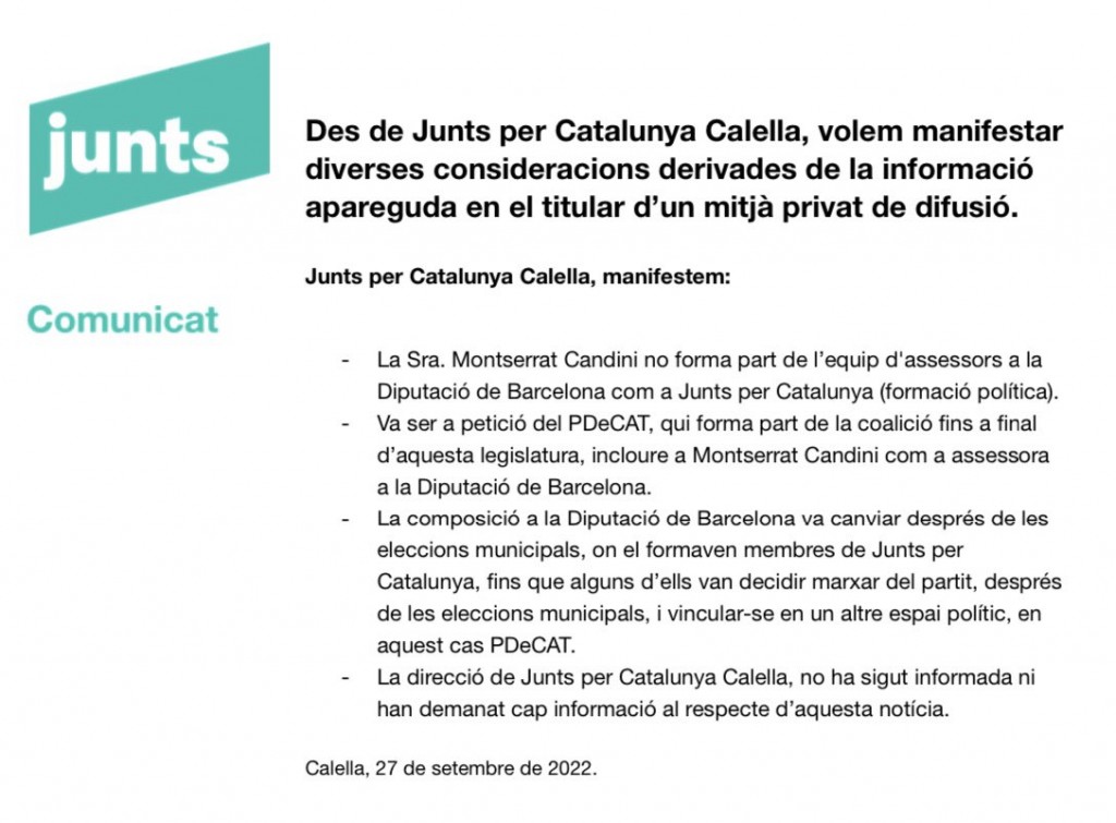 COMUNICAT JUNTS CANDINI 20220928