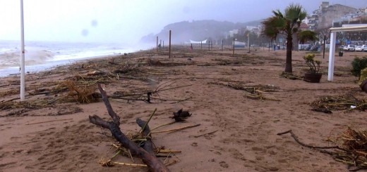 Desperfectes del temporal Glòria a Calella, el gener del 2020